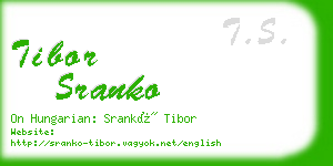 tibor sranko business card